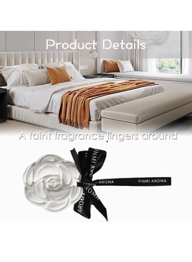 Car Aroma Diffuser, Plaster Aroma Diffuser Pendant, Solid Aroma Diffuser, Rose Shaped, Bluebell Flower Fragrance, Long Lasting Fragrance, Suitable for Car, Closet, Shoe Cabinet, Room - Image 3