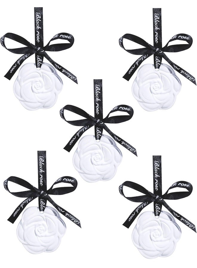 Car Aroma Diffuser, Plaster Aroma Diffuser Pendant, Solid Aroma Diffuser, Rose Shaped, Bluebell Flower Fragrance, Long Lasting Fragrance, Suitable for Car, Closet, Shoe Cabinet, Room - Image 1