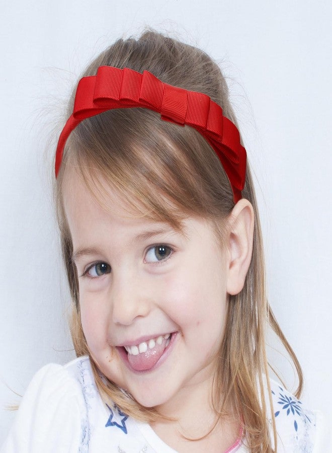 7Rainbows Red Toddler Headband Knotted Bow Headband for Girls - Image 2
