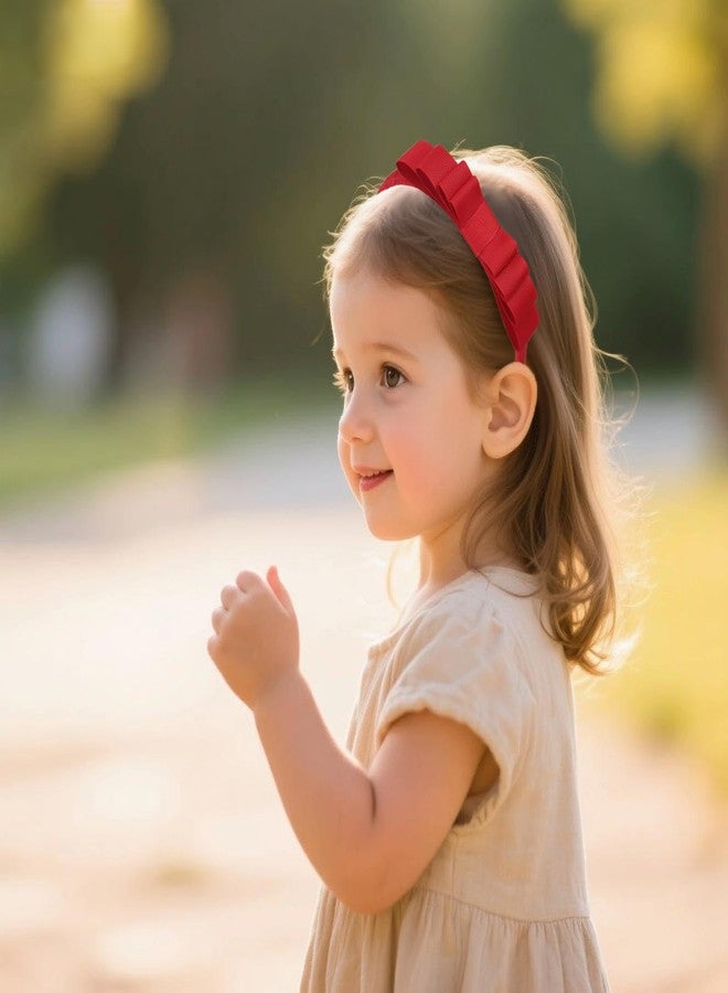 7Rainbows Red Toddler Headband Knotted Bow Headband for Girls - Image 4