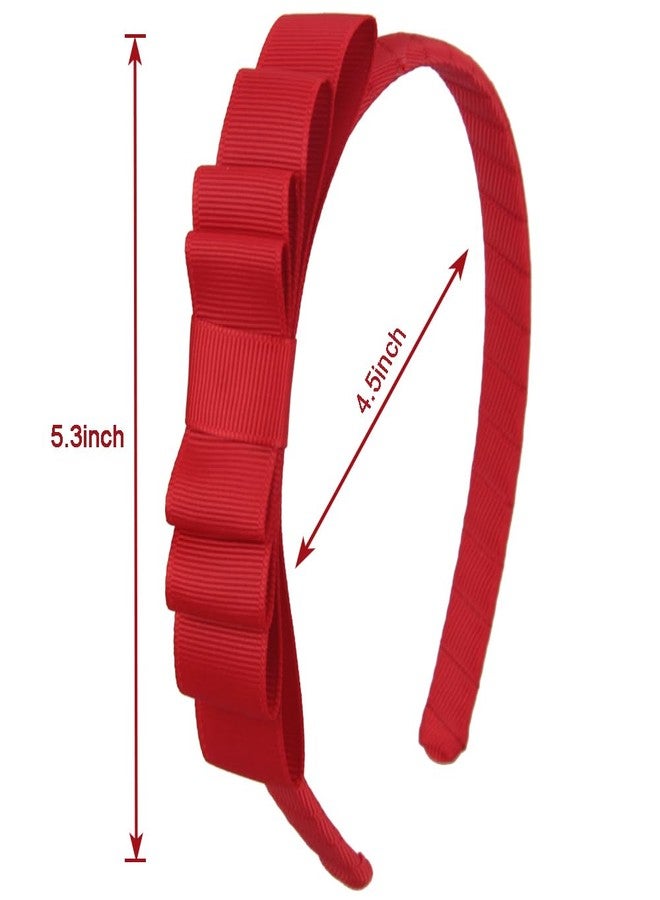 7Rainbows Red Toddler Headband Knotted Bow Headband for Girls - Image 3