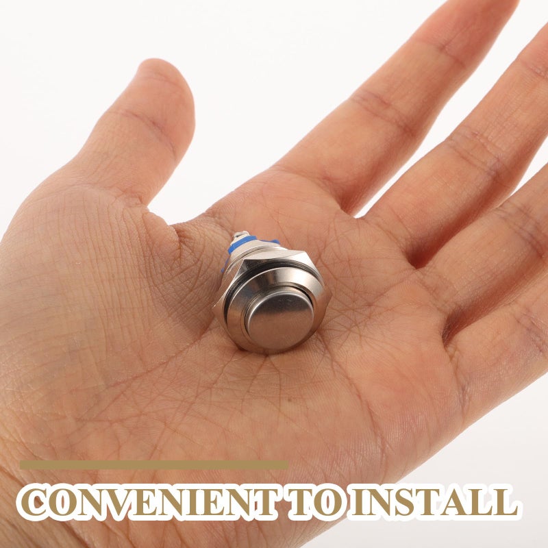 2Pcs Universal Wired Doorbell Push Button Replacement Kit With 16mm Self Reset Screw Terminals - Image 5
