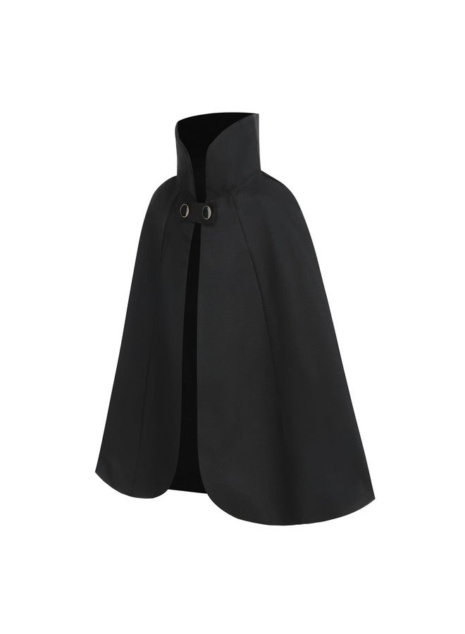HAPNBCELE 6PCS Detective Costume Cape for Kids, Sherlock Holmes Outfit Set with Hat Halloween Christmas 100 Days of School (Black, 19.68Inch/50cm) - Image 2