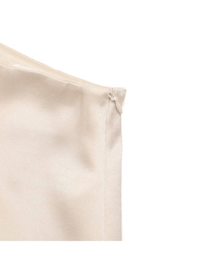Zara solid Color Sophisticated Zip-adjustable Slit Midi Skirt For Workwear - Image 5