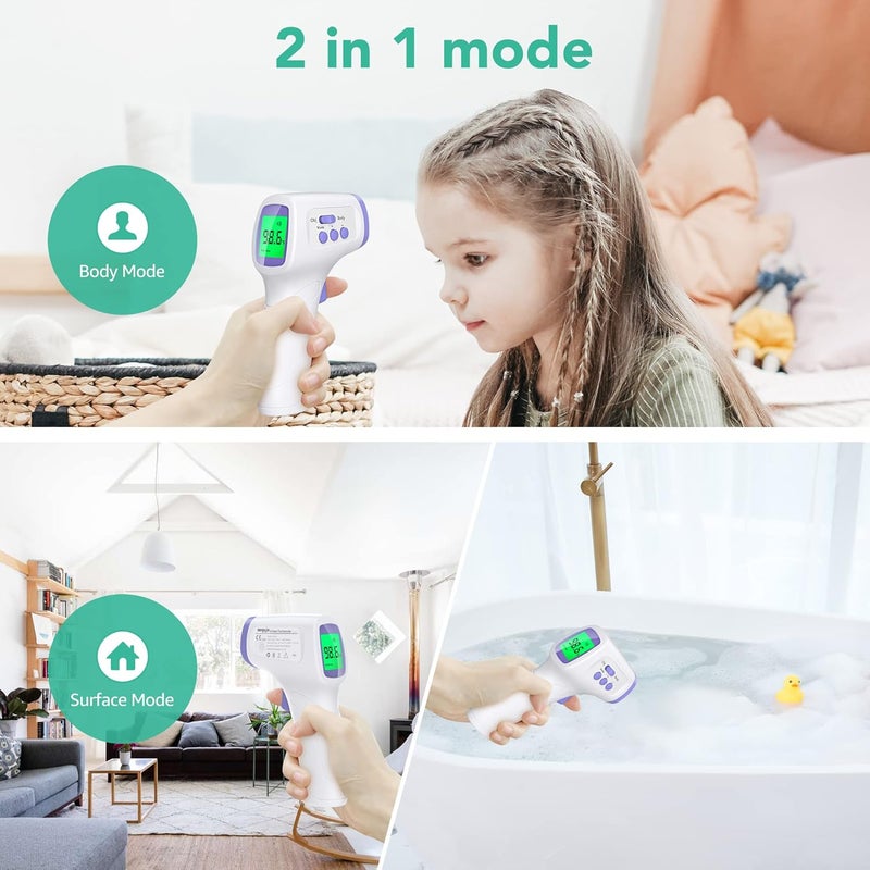 maguja Thermometer for Adults and Kids Forehead Thermometer for Kids Digital Touchless Thermometer Infrared Forehead Thermometer with 3 in 1 LCD Display Fever Alarm and Memory Function - Image 3