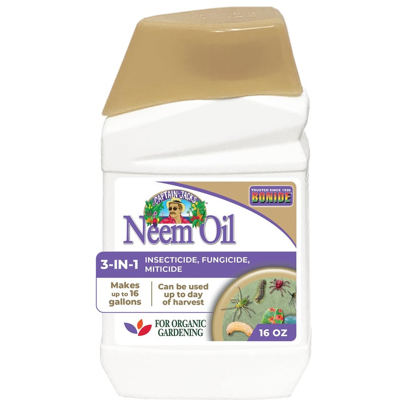 Bonide Captain Jack's Neem Oil, 16 oz. Concentrate, Multi-Purpose Fungicide, Insecticide and Miticide for Organic Gardening - Image 1