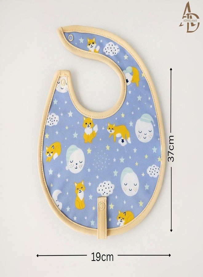 Adhigams Cosmic Night 100% Organic Cotton Baby Bibs Set of 2 | Soft Washable Feeding Bib & Apron for newborn Boys & Girls | Waterproof, Adjustable Drool Bibs & Baby Shower Gift Essentials - Image 4