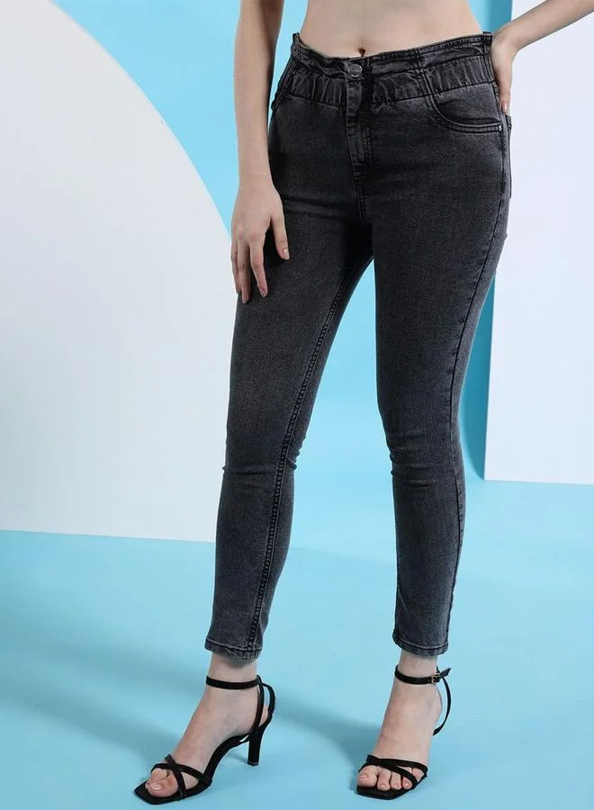 Freehand Freehand Women Black Slim Fit Solid Jeans