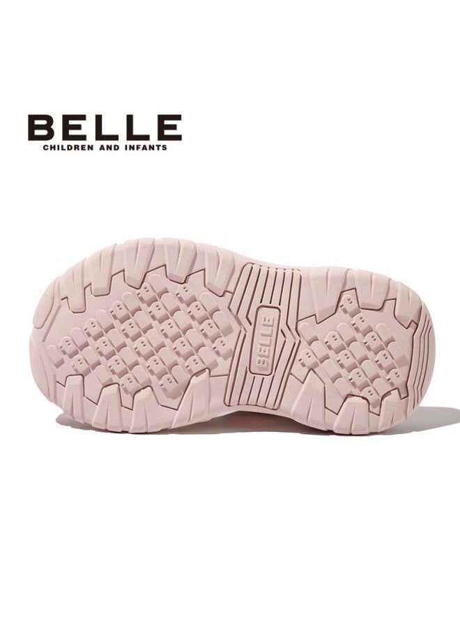 Belle Kids Sandals Summer Girls Closed-toe Sports Beach Shoes Princess Soft Sole Toddler Shoes Pink Size 30 - Image 4