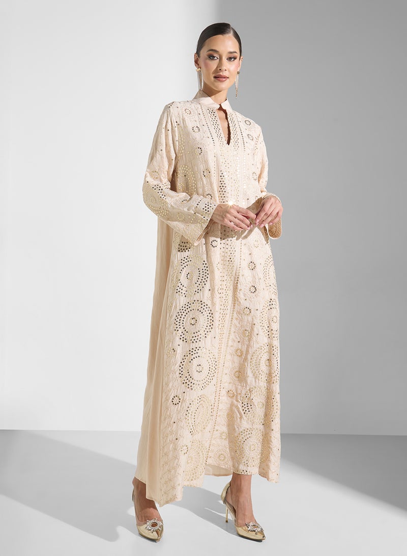 Khizana Embroidered Jalabiya - Image 1