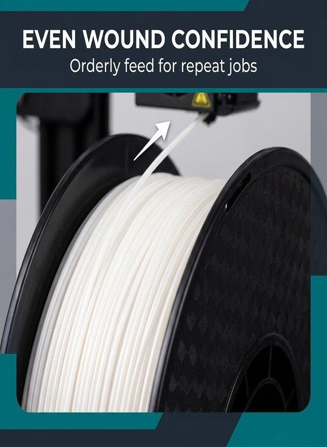 Tesseract Premium PETG 1.75mm 3D Printing Filament | Dimensional Accuracy +/- 0.03mm | Compatible with Most FDM Printers | 1 KG 3D Printer Filament - White (Quantity 1) - Image 4
