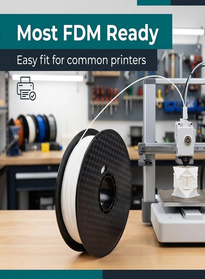 Tesseract Premium PETG 1.75mm 3D Printing Filament | Dimensional Accuracy +/- 0.03mm | Compatible with Most FDM Printers | 1 KG 3D Printer Filament - White (Quantity 1) - Image 5