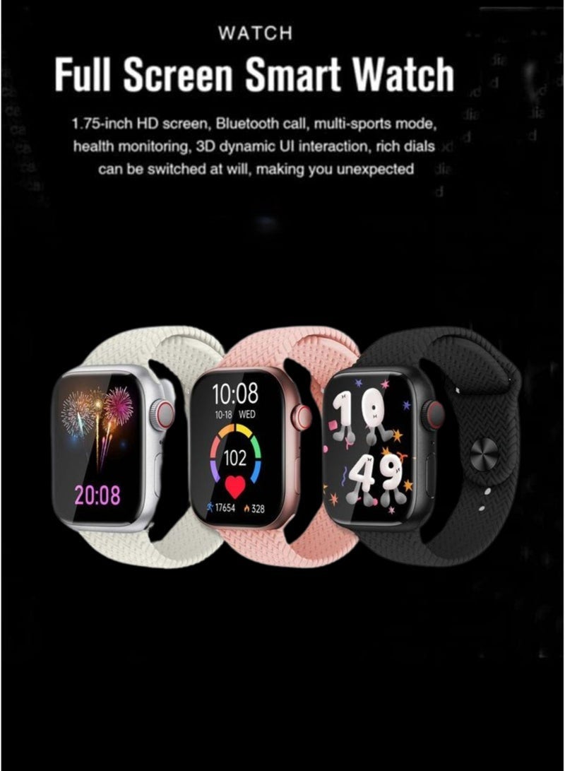 WISME WS58 Mini Smartwatch with 3 Interchangeable Bands, HD Display, Bluetooth Calling, Waterproof Fitness Tracker with Heart Rate & Sports Modes, Compatible with Android & iOS – Pink - Image 3