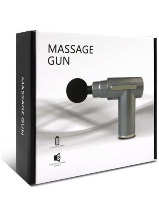 Electric Massage Gun for Deep Tissue Percussion - 6 Speed Levels Muscle Massager with 4 Interchangeable Heads - Portable Pain Relief Device for Back, Neck & Shoulders (Green) - Image 4