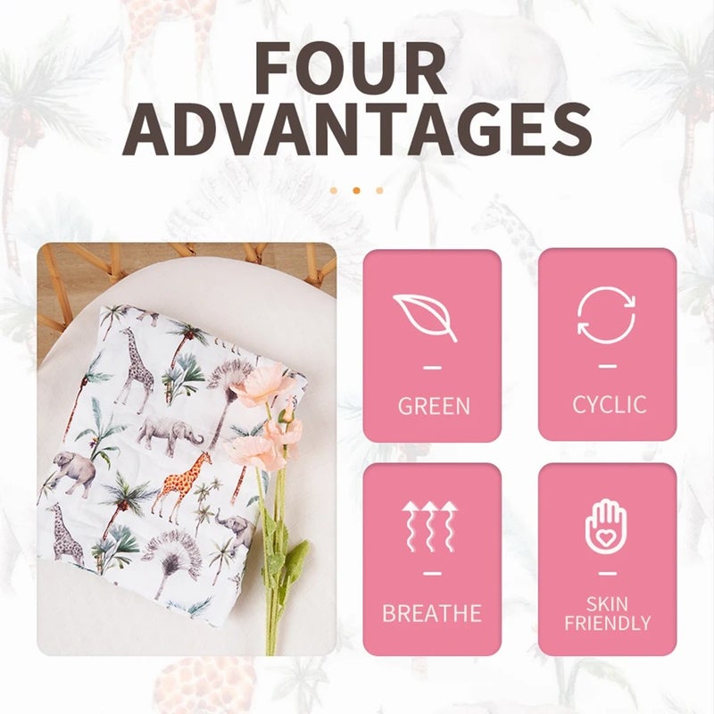 Bluejw 2 Layers Muslin Swaddle Blankets for Newborn - Soft Receiving Blanket Swaddlers - Baby Wrap - Image 4