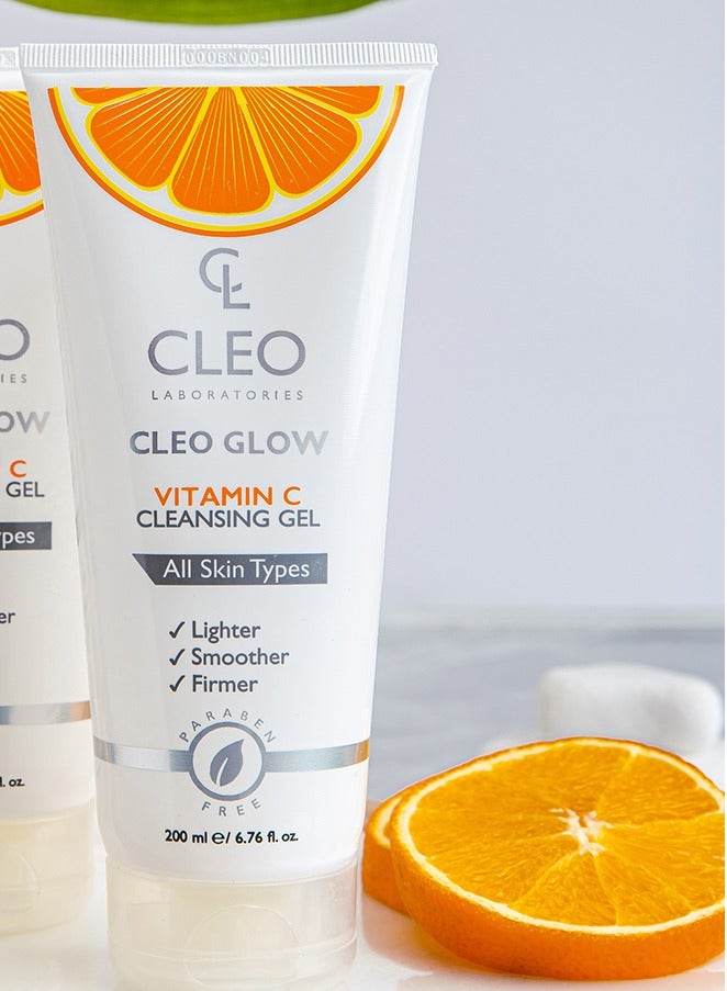 Cleo Glow Vitamin C Cleansing Gel - 150 ML - Image 3