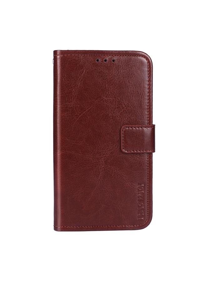 إيدويي جراب جلدي أفقي قابل للطي بتصميم Crazy Horse Texture مع حامل وفتحات للبطاقات ومحفظة لهاتف vivo iQOO 8 Pro - Image 2