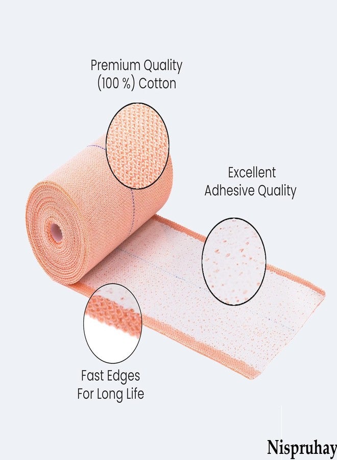 Nispruhay Elastic Adhesive Bandage 10cms X 4mt Adhesive Crepe Band Aid - Image 2