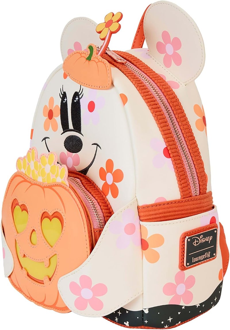 Loungefly Loungefly Disney Minnie Mouse Floral Ghost Light Up Glow Mini Backpack - Image 3