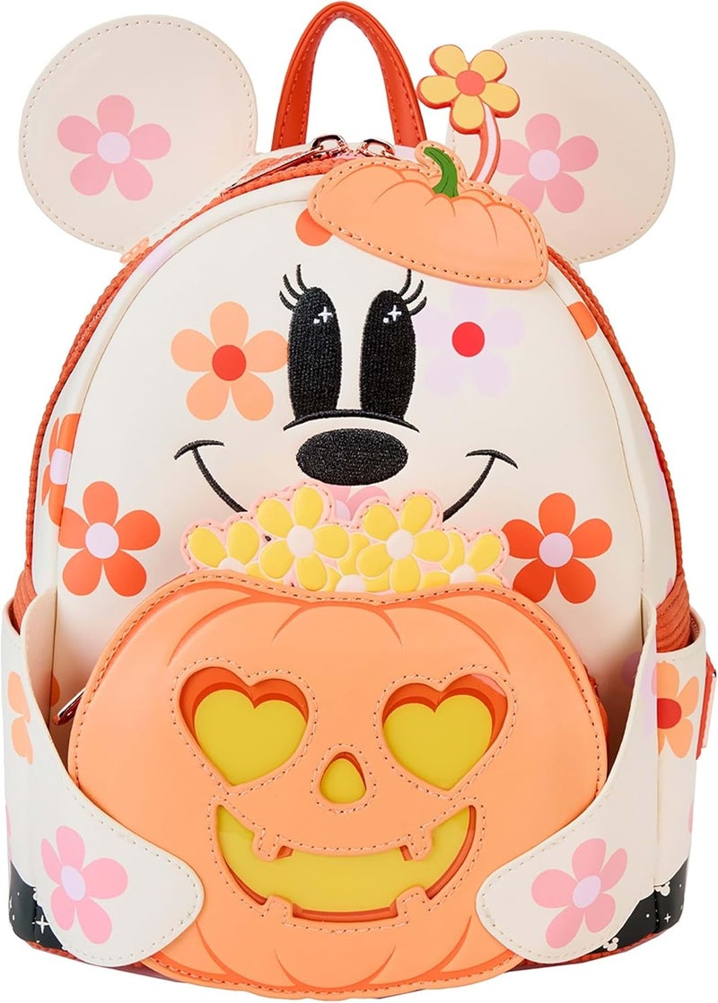 Loungefly Loungefly Disney Minnie Mouse Floral Ghost Light Up Glow Mini Backpack - Image 1