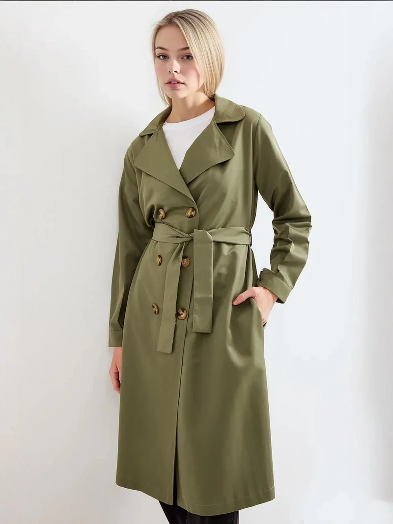 BIG DART BDART Double Breasted Long Trench Coat