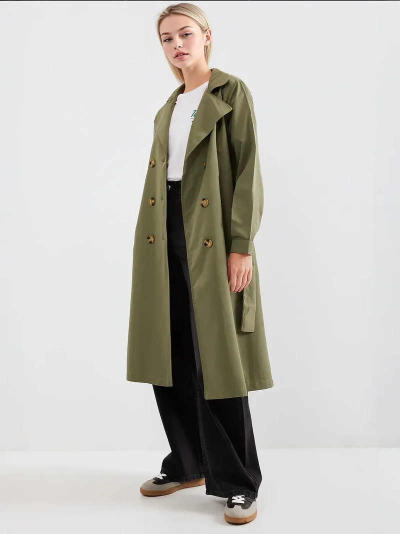 BIG DART BDART Double Breasted Long Trench Coat