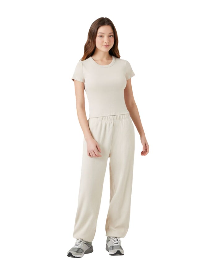 FOREVER 21 Crew Neck Cropped Tee - Image 1