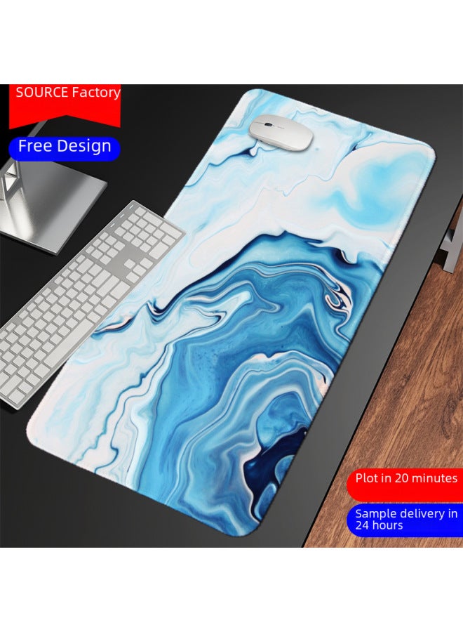 Dedicated Marble Texture Mouse Pad Nordic Ins Wind Mouse Pad Mouse Pad Office Desk Mat Wholesale-Color:900*300*2mm-Pattern:Green Ink  - Image 3