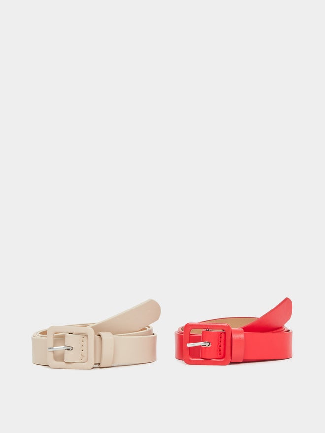 Styli Styli Set of 2 - Solid Tang Buckle Belt  - Image 1