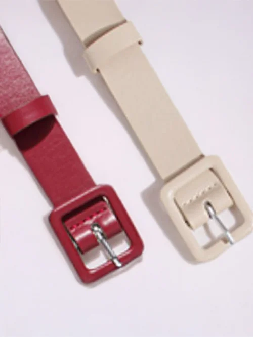 Styli Styli Set of 2 - Solid Tang Buckle Belt