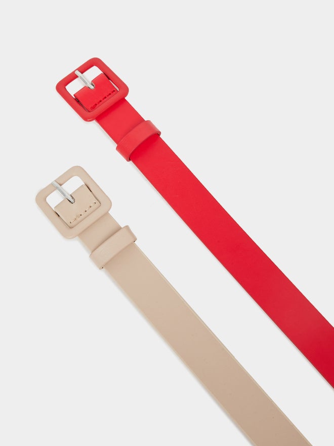 Styli Styli Set of 2 - Solid Tang Buckle Belt  - Image 5