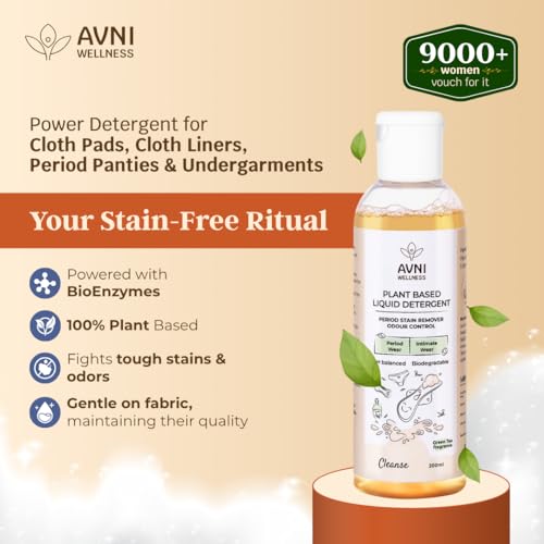Avni Wellness - Undergarment Wash, Stain Removing Liquid Detergent | 100 ml | Innerwear, Period Panties, Pads, Panty Liners | Plant based | Removes Blood Stains & Odour | Natural Fragrance | Bio-Enzyme based - Image 3