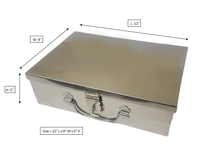 Jayco Stainless Steel Cash Boxes/Storage Peti - Medium Size - 10" - 11" - 12" - Set of 3 pieces - Image 4