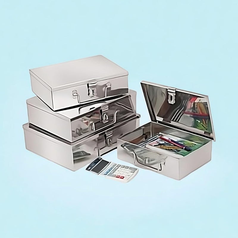 Jayco Stainless Steel Cash Boxes/Storage Peti - Medium Size - 10" - 11" - 12" - Set of 3 pieces - Image 2