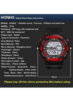 SPORT Children's Digital Watch Waterproof Multifunctional Electronic Watch Alarm Chronograph Luminous Sports White Camouflage Watch  - Image 5