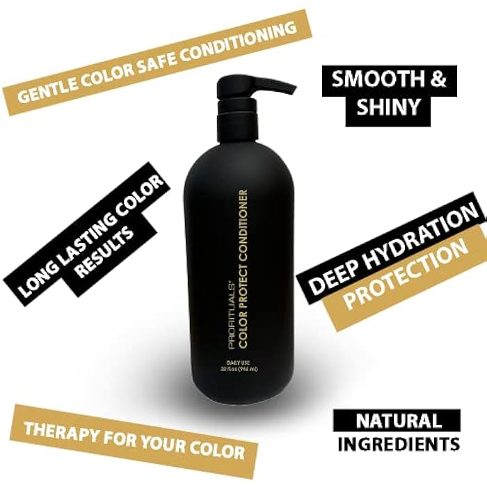 Prorituals Color Protect Hair Conditioner for Color Treated Hair, Large Size - Professional Hydration Sulfate Free Conditioner for Colored Hairs, Vegan, 32 fl oz - Image 4