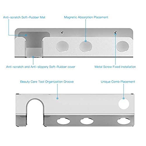 Generic INDIAN DECOR 50762 Hair Dryer Wall Mount Holder Metal Wall Bracket Holder Hair Dryer Diffuser and Two Nozzles  - Image 2