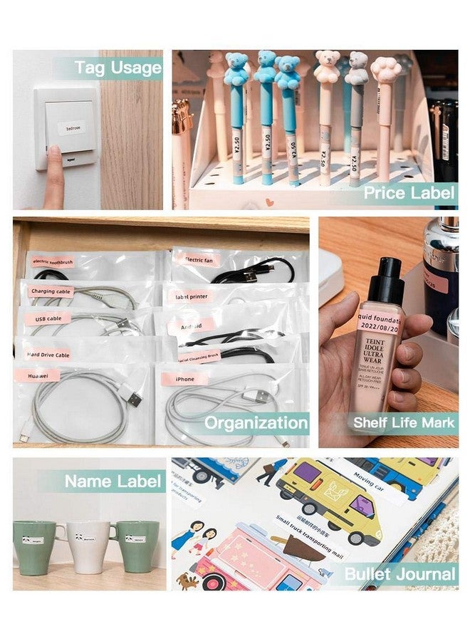 phomemo D30 Thermal Self-Adhesive Label, 3/8" X 1 1/2" (12Mm X 40Mm) 160 Labels/Roll, Phomemo D30 Label Tape Compatible With D30 Label Printer, Suitable For Home, School, Black On White, 3 Roll - Image 5