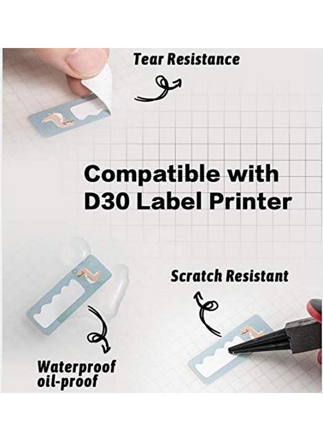 phomemo D30 Thermal Self-Adhesive Label, 3/8" X 1 1/2" (12Mm X 40Mm) 160 Labels/Roll, Phomemo D30 Label Tape Compatible With D30 Label Printer, Suitable For Home, School, Black On White, 3 Roll - Image 4