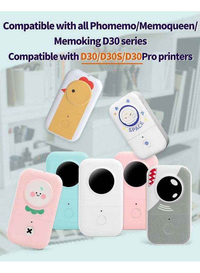phomemo D30 Thermal Self-Adhesive Label, 3/8" X 1 1/2" (12Mm X 40Mm) 160 Labels/Roll, Phomemo D30 Label Tape Compatible With D30 Label Printer, Suitable For Home, School, Black On White, 3 Roll - Image 3