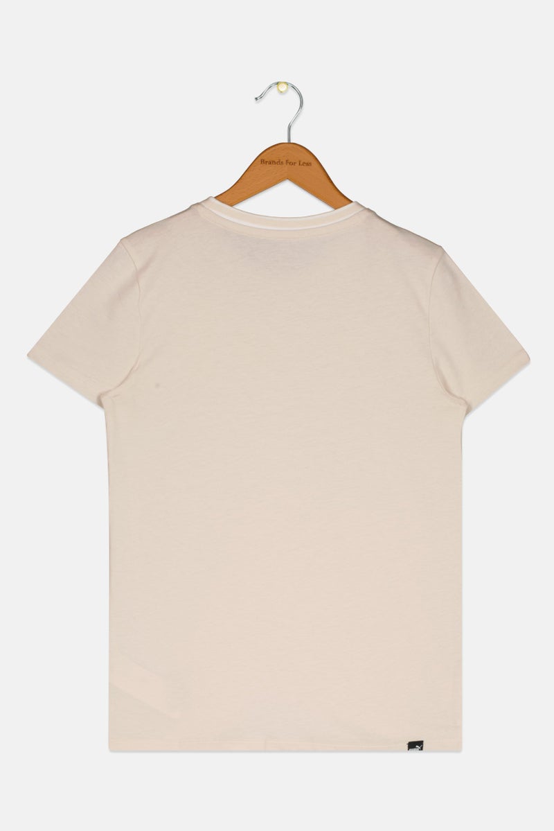 PUMA Kids Boy Short Sleeve Outdoor T Shirt, Cream  - Image 2
