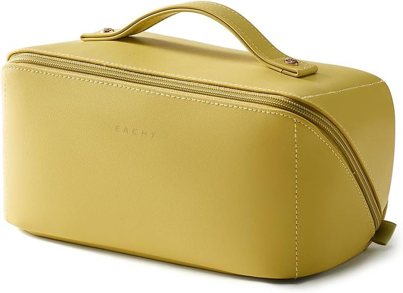EACHY Travel Makeup Bag,Large Capacity Cosmetic Bags for Women,Waterproof Portable Pouch Open Flat Toiletry Bag Pattern Makeup Bag - Image 1