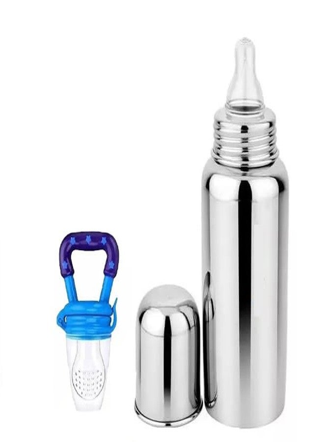 Fancy Steps HappyFeed Baby Milk Bottle MilkMagic Baby Bottle Infant Feeding Bottle (Blue-1) - Image 1