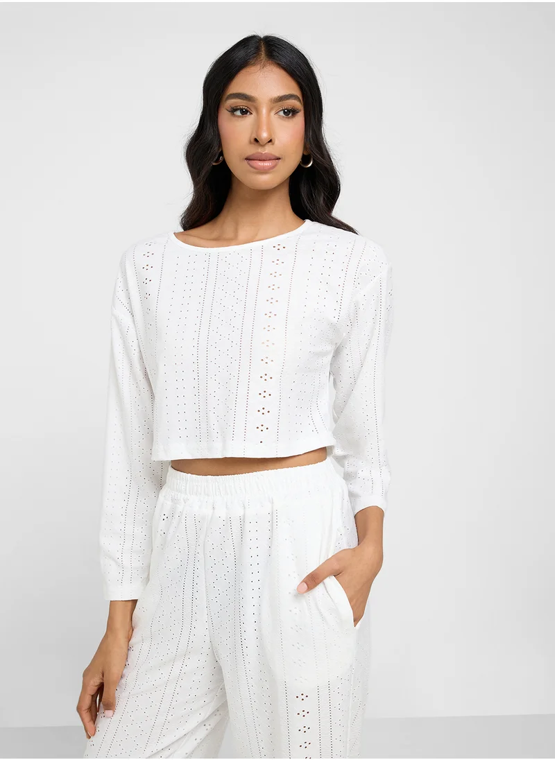 Ginger Pointelle Top & Pant Coord Lounge Set