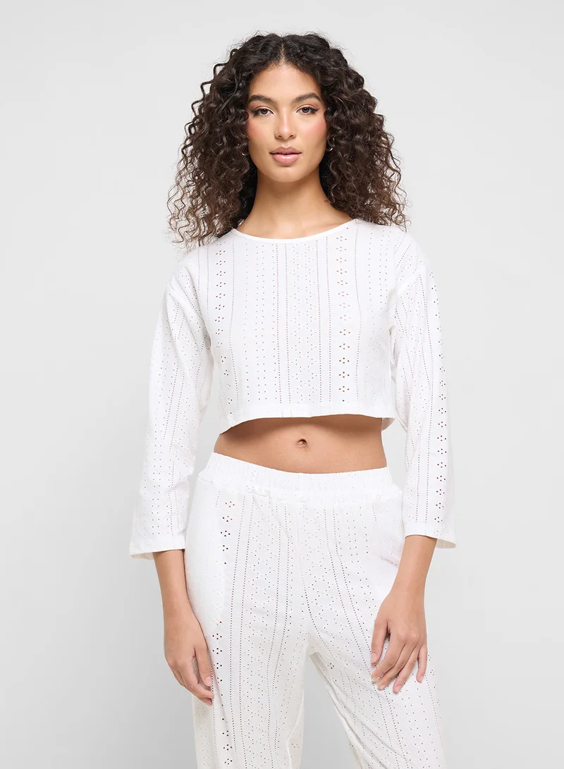 Ginger Pointelle Top & Pant Coord Lounge Set