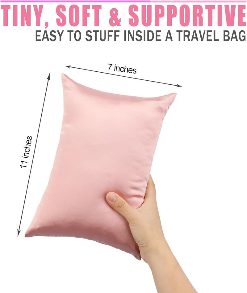 HapiPoppy Knee Pillow Leg Pillows 11" x 7.8" Silky Small Hip Support Pillows Smooth Cooling Between Legs for Side Sleepers Sciatica Joints Pain Relief Machine Washable Post Surgery Cushion Gifts, Satin Coral - Image 5