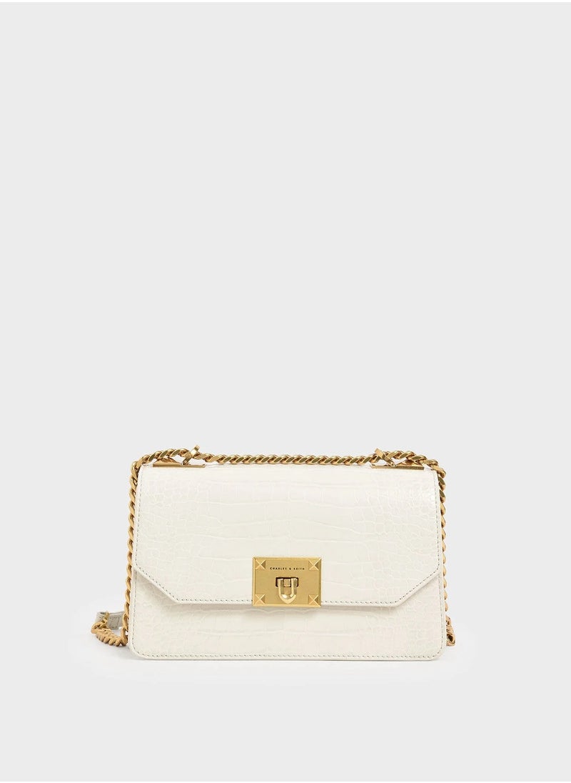 Charles & Keith Cream Small Crossbody Bag  - Image 1