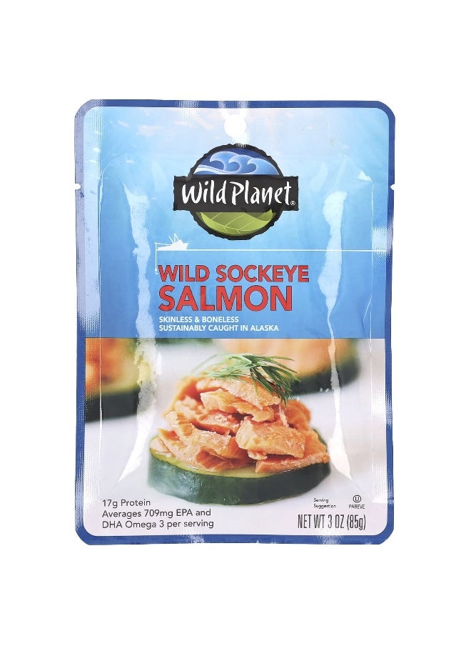 Wild Planet Wild Planet, Wild Sockeye Salmon, 3 oz (85 g)  - Image 1