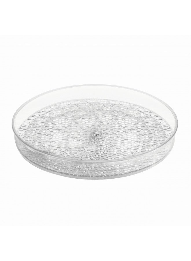 iDesign The Rain Collection Lazy Susan Turntable Organizer, 9" x 9" x 1.5", Clear - Image 4