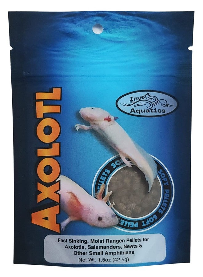Invert Aquatics Soft Pellets for Axolotls - Moist Sinking Diet for Axolotl, Newts, Salamanders & Other Small Amphibians (3 oz (85g)) - Image 1